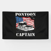 Pontoon Captain American Flag Pontoon Boat Lover 横断幕 (横)
