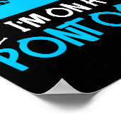 Pontoon Captain Boating Lake Gift  ポスター (角)