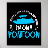Pontoon Captain Boating Lake Gift  ポスター (正面)