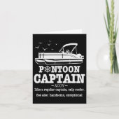 Pontoon Captain Definition Boat Life Funny Boating カード (正面)