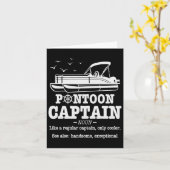 Pontoon Captain Definition Boat Life Funny Boating カード (黄色い花)