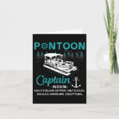 Pontoon Captain Definition Funny Pontoon Boat Boat カード (正面)