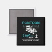 Pontoon Captain Definition Funny Pontoon Boat Boat マグネット (正面/裏面)