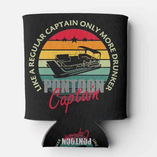Pontoon Captain Gift Regular Captain Only More Dru 缶クーラー (裏面)