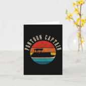 Pontoon Captain Vintage Pontooning Boating Boat Fu カード (黄色い花)