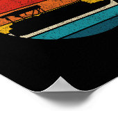 Pontoon Captain Vintage Pontooning Boating Boat Fu ポスター (角)