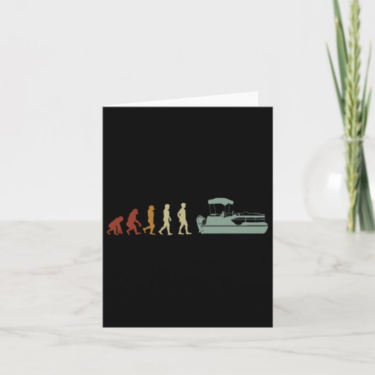 Pontoon For Men Women Pantoon Boating Lake Toon  カード (正面)