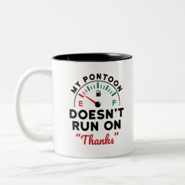 Pontoon Owner私のPontoonがオン走にな感謝していい ツートーンマグカップ