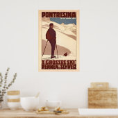 Pontresina Alps Graubünden Switzerland Vintage Ski ポスター (キッチン)