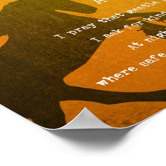 PONY祈りの言葉12 x 12キャンバス印刷 ポスター (角)