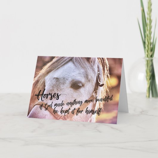 PONY AT SUNSET Greeting Card サンキューカード (正面)