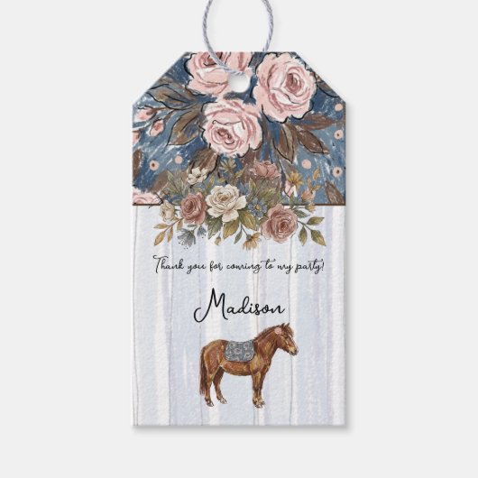 Pony Birthday ギフトタグ (正面)