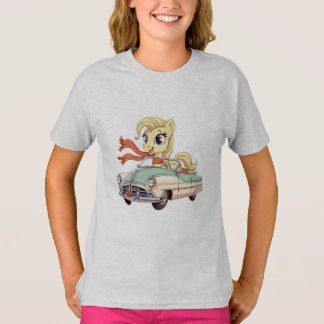 Pony Cruising in a Vintage Convertible Car Tシャツ