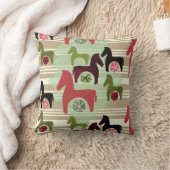Pony & Earthy Striped Double‑Sided Throw Cushion クッション (ブランケット)