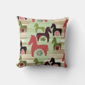 Pony & Earthy Striped Double‑Sided Throw Cushion クッション (正面)