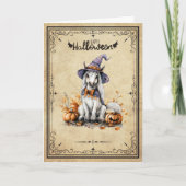 Pony Horse Witch Pumpkin Happy Halloween サンキューカード (正面)