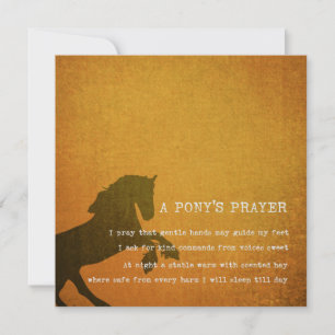 PONY PRAYER 5.25 x 5.25 カード