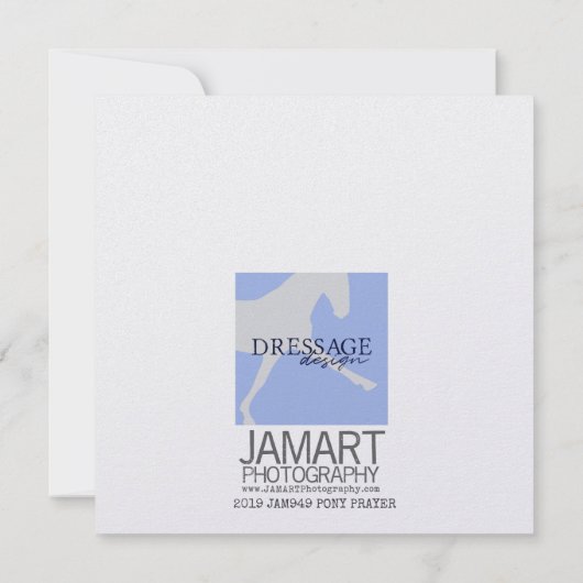 PONY PRAYER 5.25 x 5.25 card 招待状 (裏面)