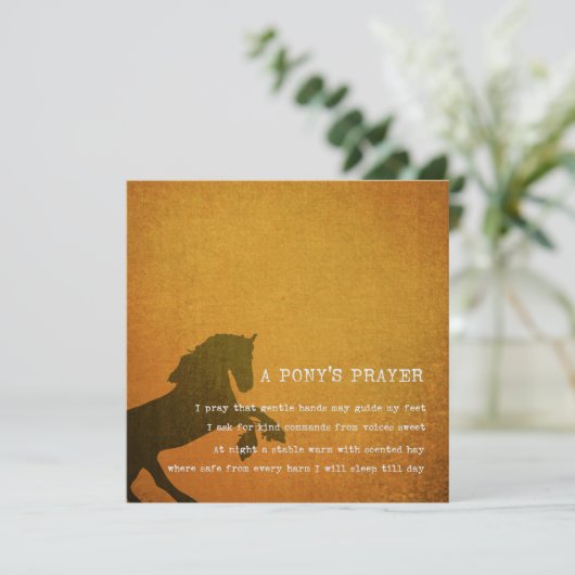 PONY PRAYER 5.25 x 5.25 card 招待状 (スタンド正面)
