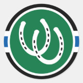 Pony Pride Flag ラウンドシール (正面)