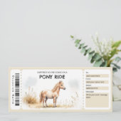 Pony Ride Gift Certificate 招待状 (スタンド正面)