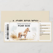 Pony Ride Gift Certificate 招待状 (正面/裏面)