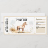 Pony Ride Gift Certificate 招待状 (正面)