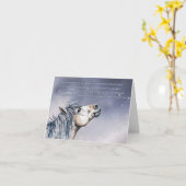 Pony Sympathy Memorial Condolences with Poem カード (黄色い花)