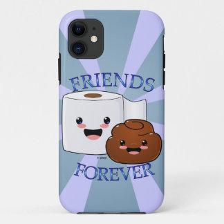 PooおよびトイレットペーパーBFFS iPhone 11 ケース