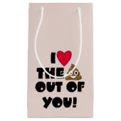 Pooのギフトバッグ愛して下さい スモールペーパーバッグ (正面)