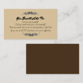 Pooの名刺のように臭いがします 名刺 (正面/裏面)