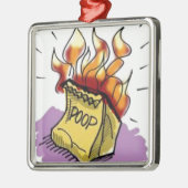 Poo燃え立つこと メタルオーナメント (左)