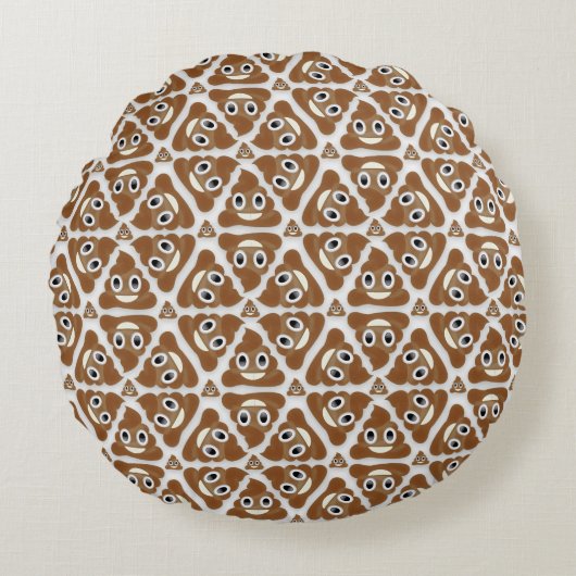 Poo Emojiの山 ラウンドクッション (正面)