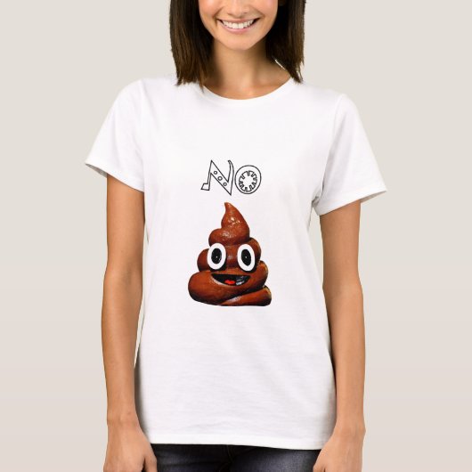 Poo EmojiのTシャツ無し Tシャツ (正面)
