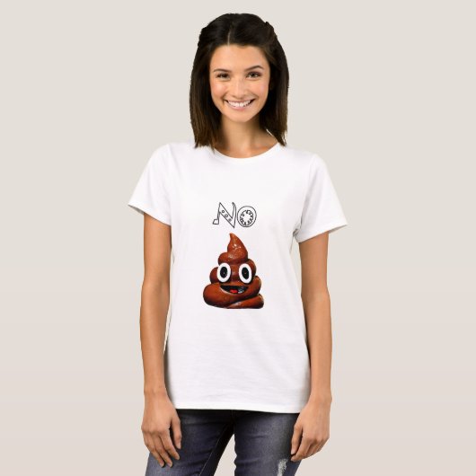 Poo EmojiのTシャツ無し Tシャツ (正面フル)