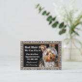 Poochieのプロフェッショナルに手入れをしているペット 名刺 (スタンド正面)