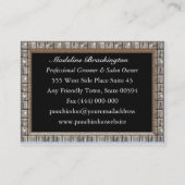 Poochieのプロフェッショナルに手入れをしているペット 名刺 (裏面)