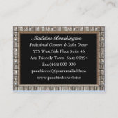 Poochieのプロフェッショナルに手入れをしているペット 名刺 (裏面)