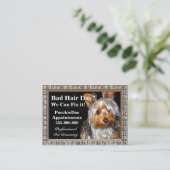 Poochieのプロフェッショナルに手入れをしているペット 名刺 (スタンド正面)