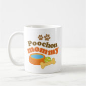 Poochonのお母さん犬の品種ギフト コーヒーマグカップ (左)