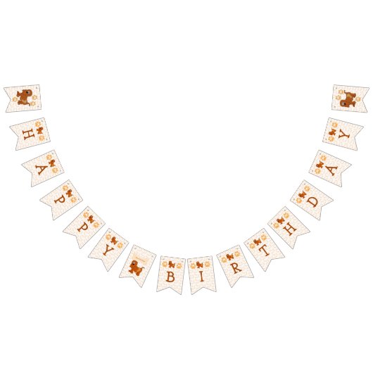 Poochtasticハッピーバースデー名フラグ7を選択 バンティングフラッグ (全)