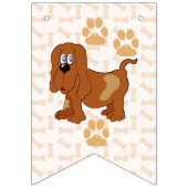 Poochtasticハッピーバースデー名フラグ7を選択 バンティングフラッグ (第1の旗)