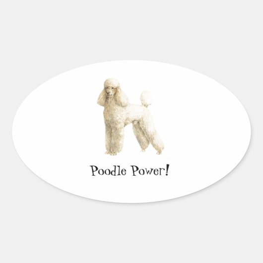 Poodle - – パピークリップ 楕円形シール (正面)
