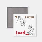Poodle、ロードおよびアンロード食洗機 マグネット (正面/裏面)