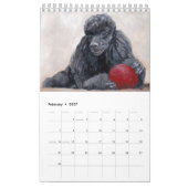 Poodle Art Calendar by Charlotte Yealey カレンダー (2月 2027)