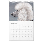 Poodle Art Calendar by Charlotte Yealey カレンダー (1月 2026)