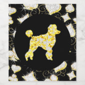 POODLE  BLING ワインラベル (シングルラベル)