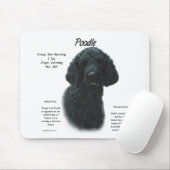 Poodle (blk)履歴デザイン マウスパッド (マウス)