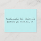 Poodle Cakes盆の名刺 名刺 (裏面)