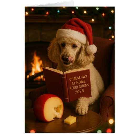 Poodle 'Cheese Tax' Christmas card (正面)